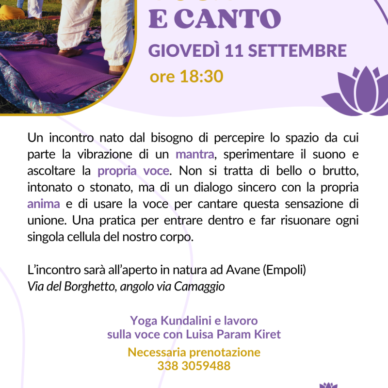 Yoga e canto